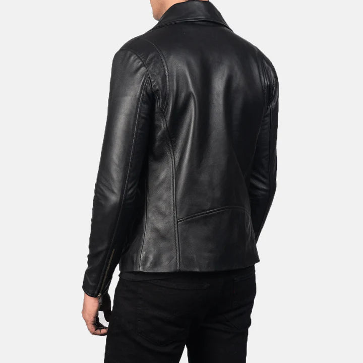 Noah Black Men’s Leather Biker Jacket