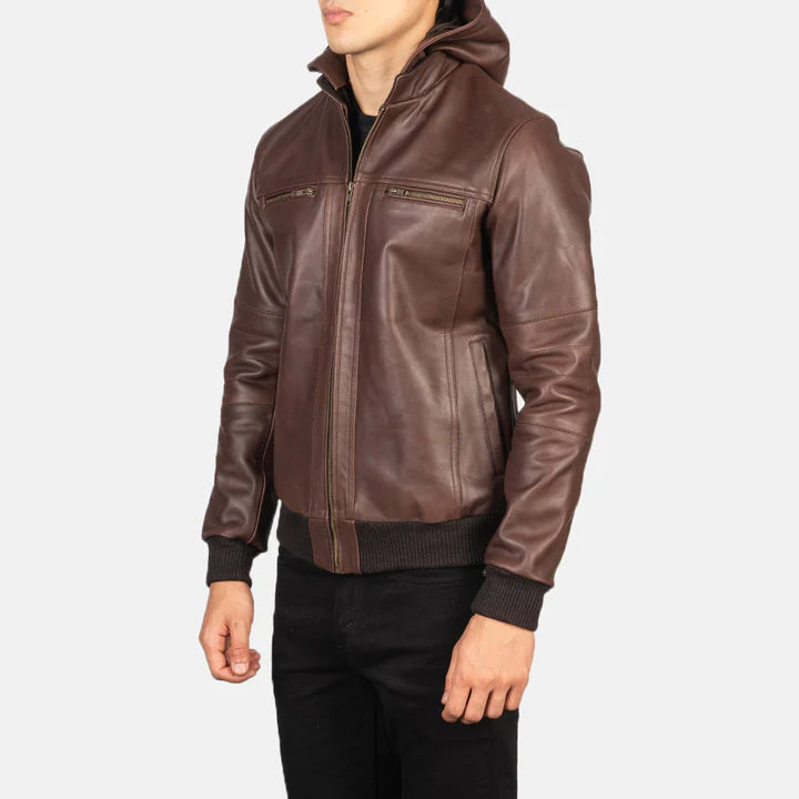 Bouncer Biz Brown Bomber Jacket